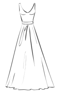 Création robe Mariée coupe évasée à Fleury les Aubrais, près d'Orléans (45)